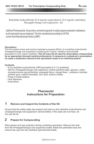 Ranitidine Hydrochloride Insert 1 (Ranitidine Hydrochloride Insert 1)